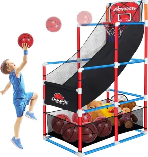 Arcade Basketball Game Set with 4 Balls for Kids,Adjustable Toy Game Sport with Storage for 3 to 12 Years Old，Kids Basketball Hoop Suited for Outdoor and Indoor