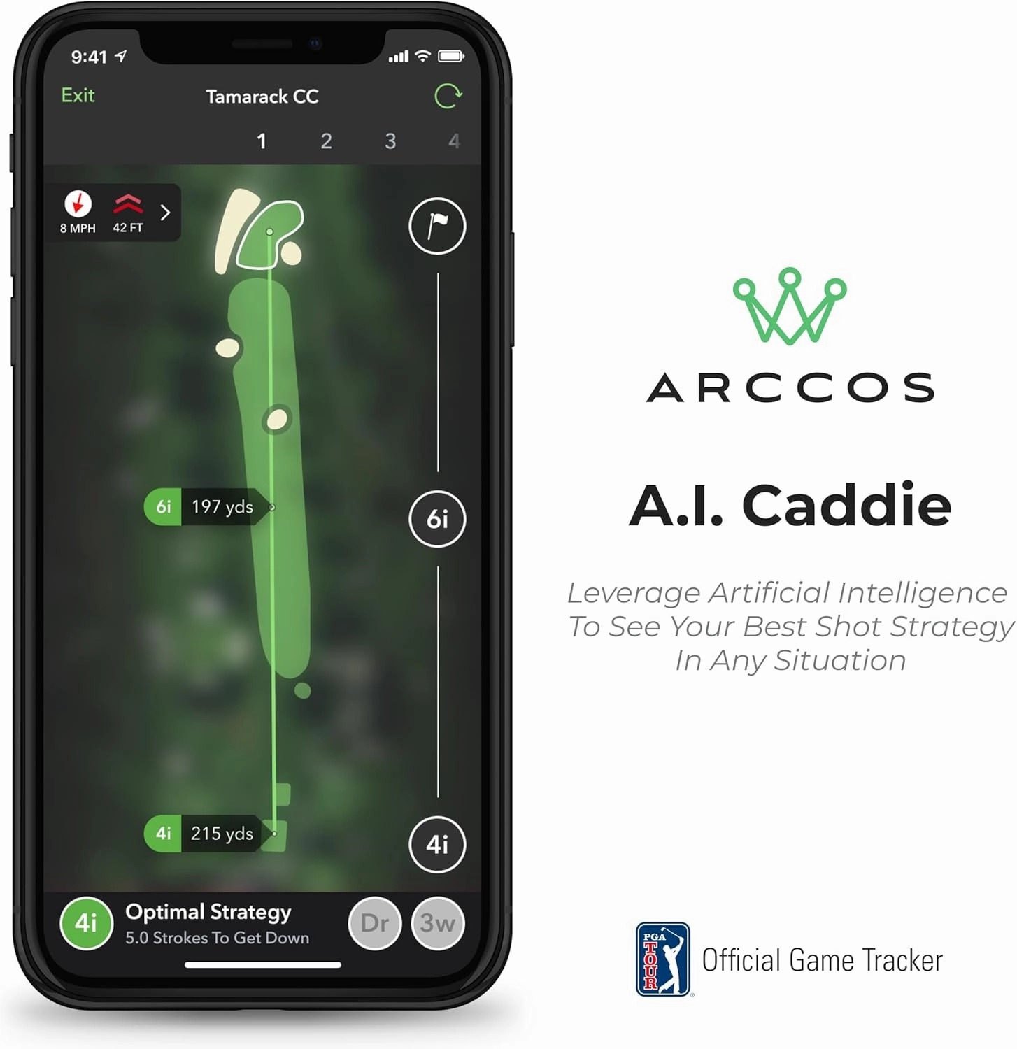 Arccos Smart Sensors: Automatic Golf Game Tracking System, A.I. Powered GPS Rangefinder & Smart Club Distances