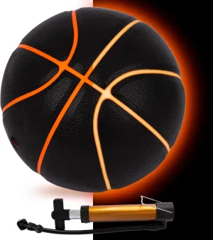 ArtCreativity Glow Basketball for Boys - Motion Activated Light Up Ball With Glowing Seams and Air Pump - Glow in The Dark Gifts for Teen Boys - Standard Size