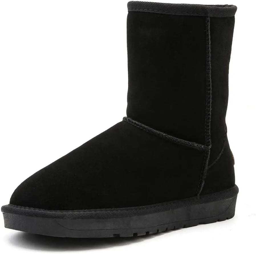 Asifn Womens Boots Snow Winter Boots Fur Lined Suede Faux Comfort Classic Casual Soft Toe Warmers