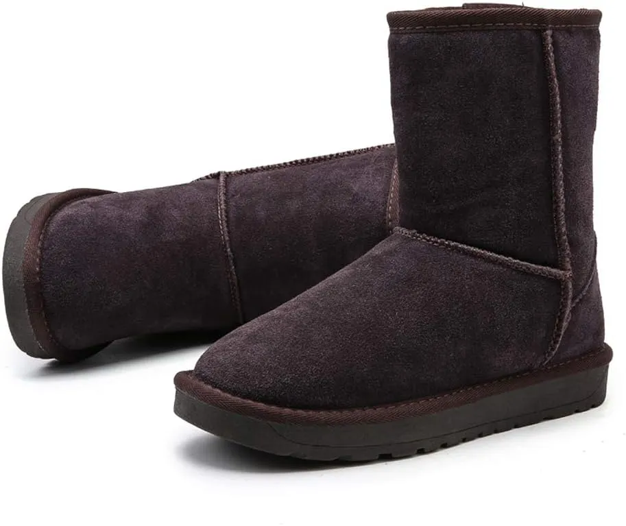 Asifn Womens Boots Snow Winter Boots Fur Lined Suede Faux Comfort Classic Casual Soft Toe Warmers