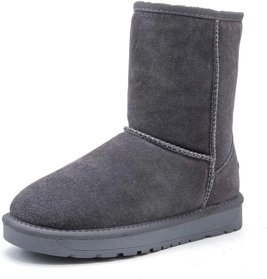 Asifn Womens Boots Snow Winter Boots Fur Lined Suede Faux Comfort Classic Casual Soft Toe Warmers