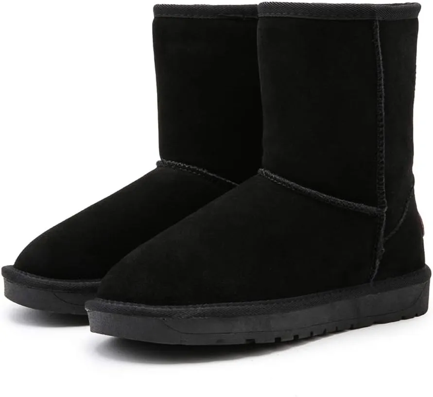 Asifn Womens Boots Snow Winter Boots Fur Lined Suede Faux Comfort Classic Casual Soft Toe Warmers