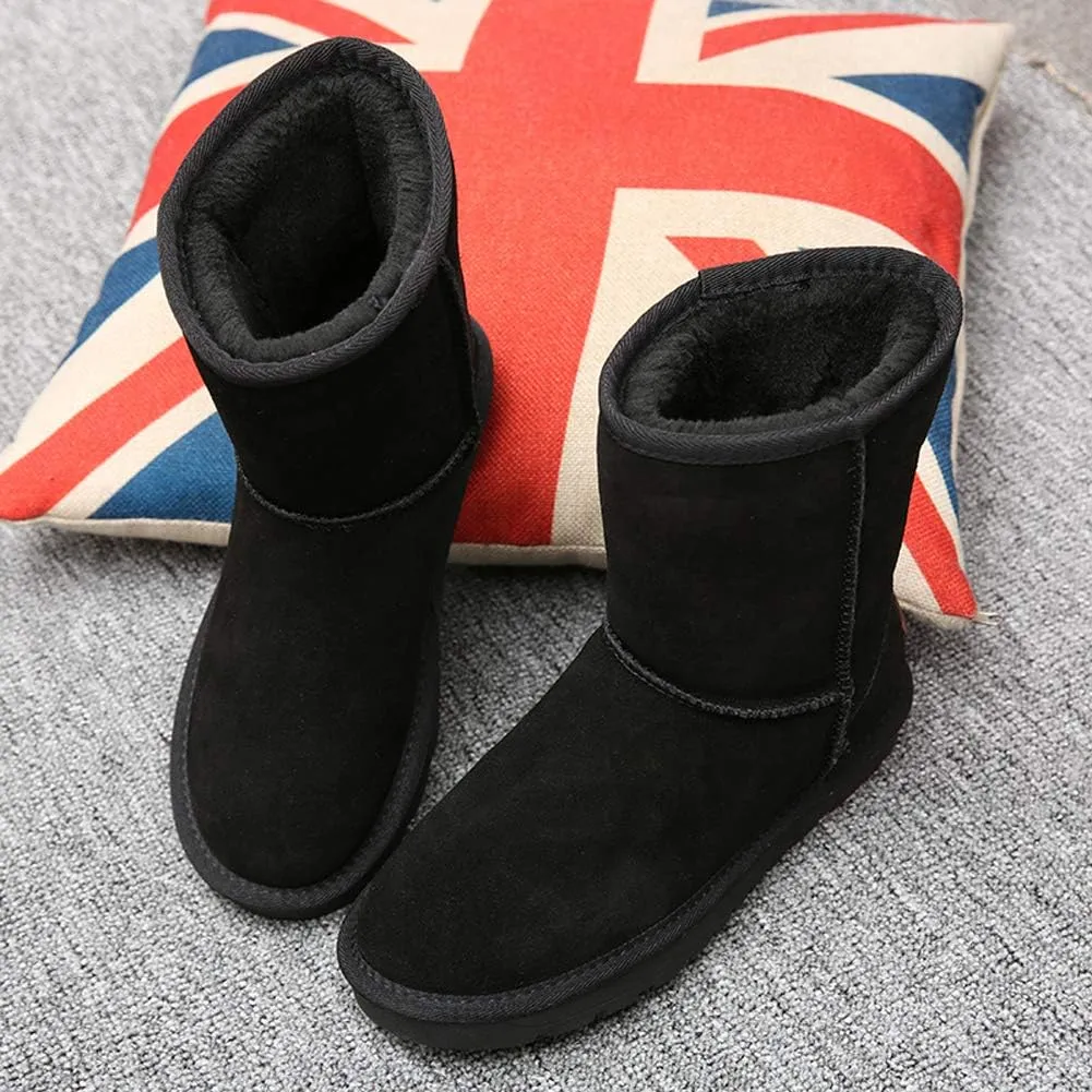 Asifn Womens Boots Snow Winter Boots Fur Lined Suede Faux Comfort Classic Casual Soft Toe Warmers