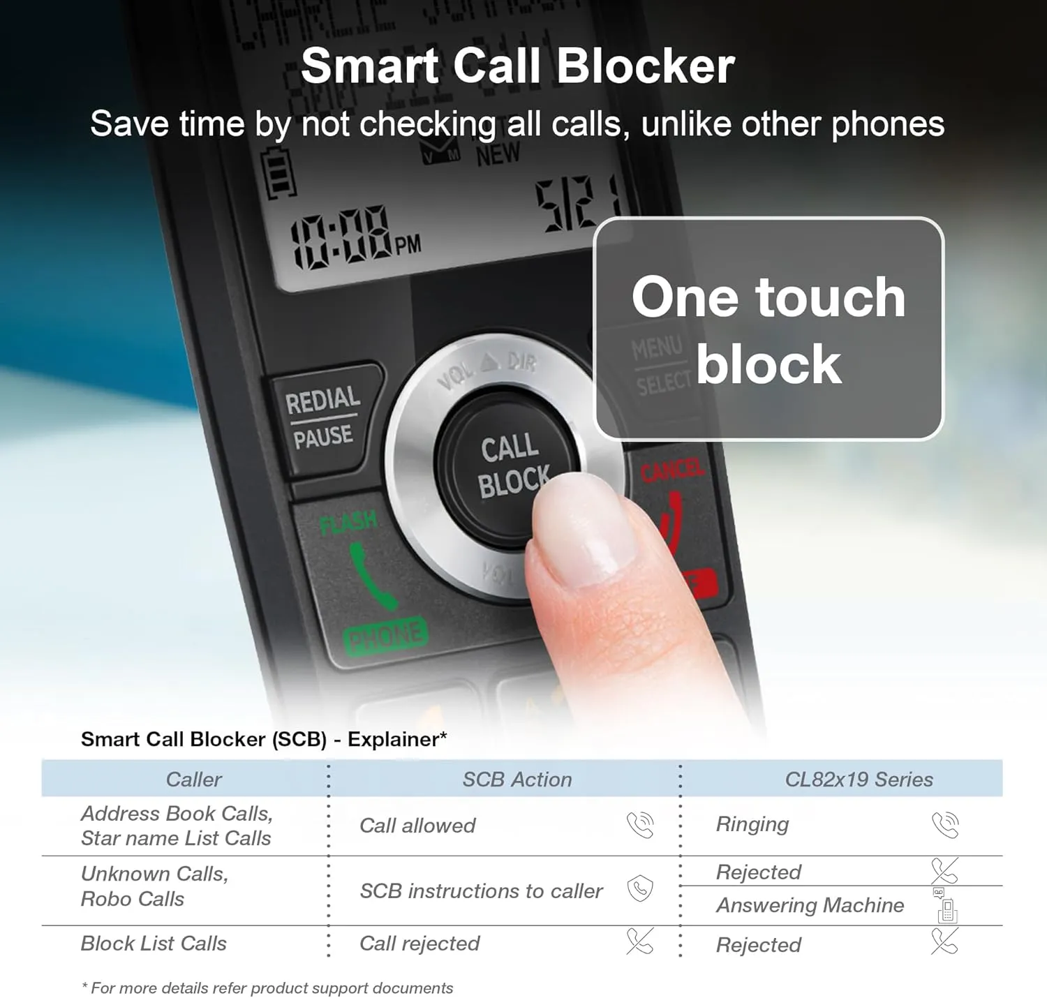 AT&T CL82219 DECT 6.0 2-Handset Cordless Phone for Home with Answering Machine, Call Blocking, Caller ID Announcer, Intercom and Long Range, Black