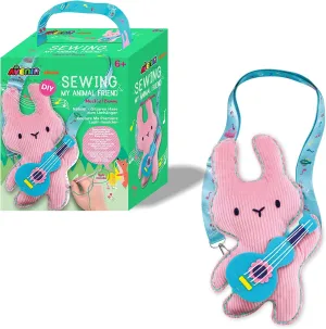 Avenir Animal Sewing Kit for Beginner Kids Arts & Crafts Soft Toy My First Sewing Kit Includes Muscial Bunny with Fun Shoulder Strap for Learn to Sew, Age for 6 Years
