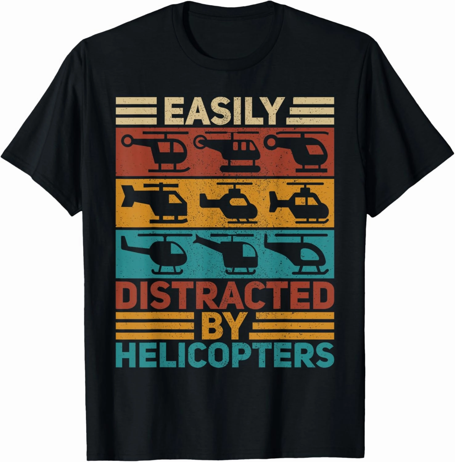 Aviation Pilot Retro Aircraft Pilot Outfit Funny Helicopter T-Shirt
