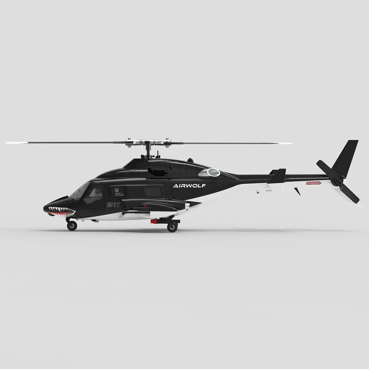 AW-911 Air-Wolf RC Helicopter, 1/34 Scale 2.4G 9CH Flybarless RC Helicopter Model with 3D Stunt Mode and GPS Flight Control System, Nose Accessories, Aircraft for Beginners(RTF Version)