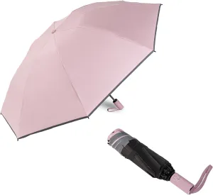 BAODINI Inverted UV Umbrella for Rain and Sun Medium Size UPF 50  Rverse Compact Umbrella Auto Open Close