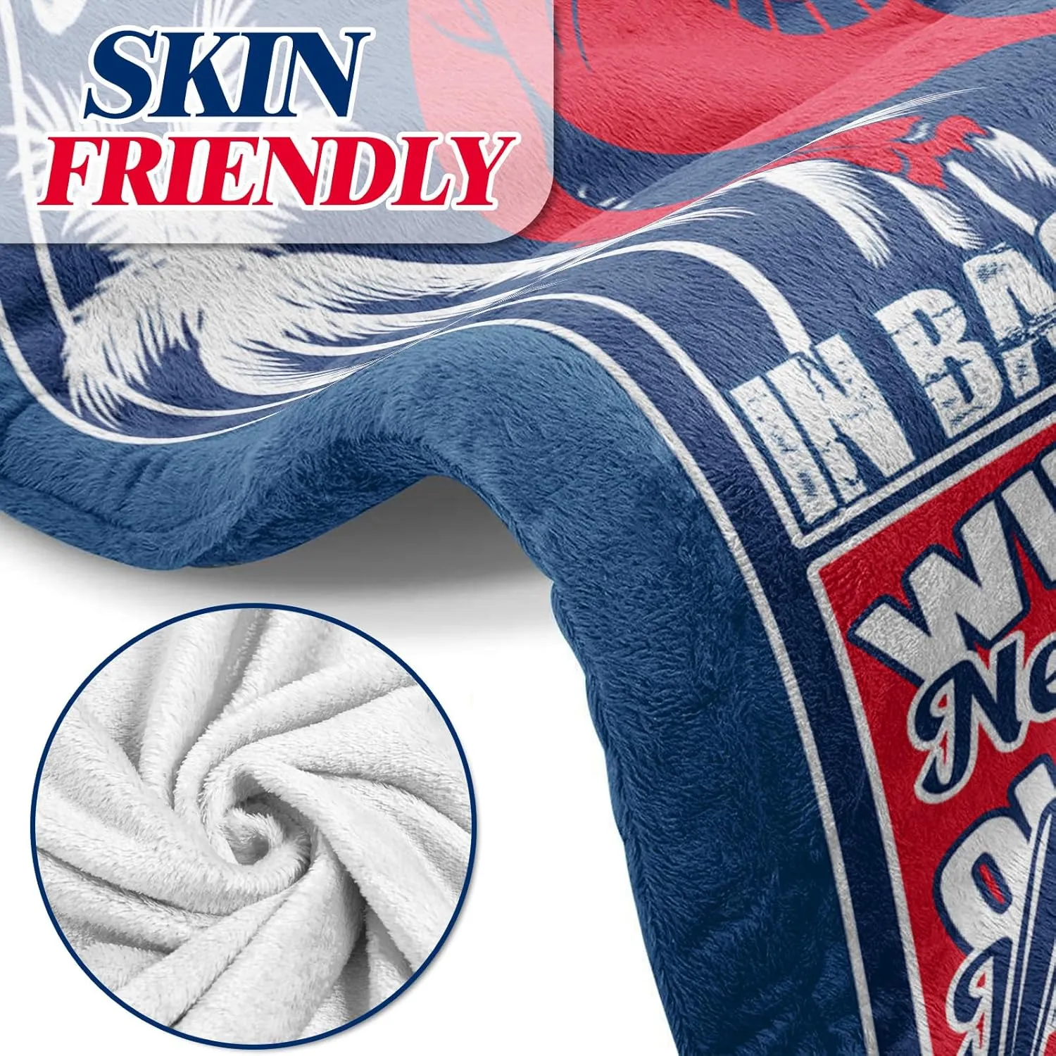 Baseball Blanket, Baseball Gifts for Men, Fans Coach Gifts Blue Team Color Sports Stuff 60"x50" Blanket Throws Gear for Valentines.