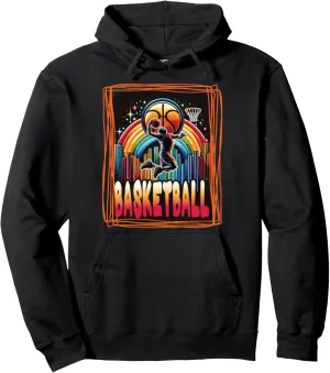 Basketball Dunk – Colorful and Sporty Design Player in Action Pullover Hoodie