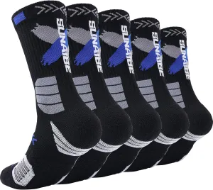 Basketball Socks for Men,Performance Cushioned Men's Athletic Crew Socks with Arch Compression for Basketball Sports