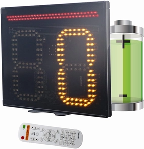 Basketball Shot Clock & LED Light,Remote Control,Support Battery Operated and Plug-in The Power 12/24/25/30/35/40/60 Seconds Countdown Timer