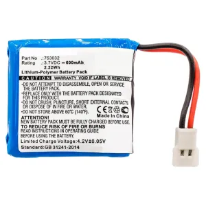 Batteries N Accessories BNA-WB-P9753 Robot Battery - Li-Pol, 3.7V, 600mAh, Ultra High Capacity - Replacement for Bee-Bot 753032 Battery