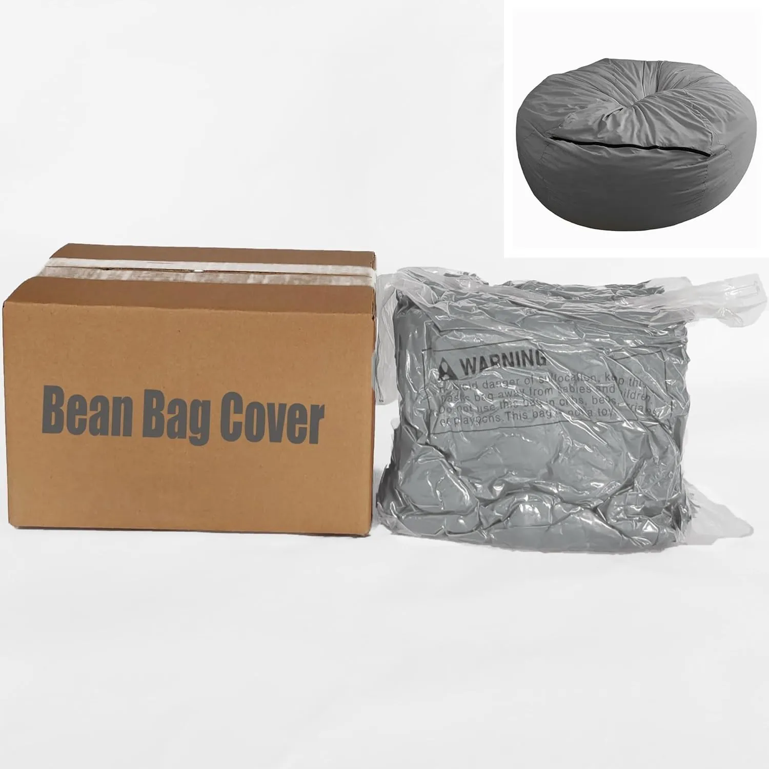 Bean Bag,Bean Bag Chair,Giant Fur Bean Bag Chair Cover Ultra Soft Bean Bag Bed for Adults Big Round Soft Fluffy Faux Fur Bean Bag Lazy Sofa Bed Cover, (No Filler, Cover only)(Liner,7FT)