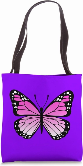 Beautiful Monarch Butterfly Flutter Pink Kawaii Aesthetic Tote Bag