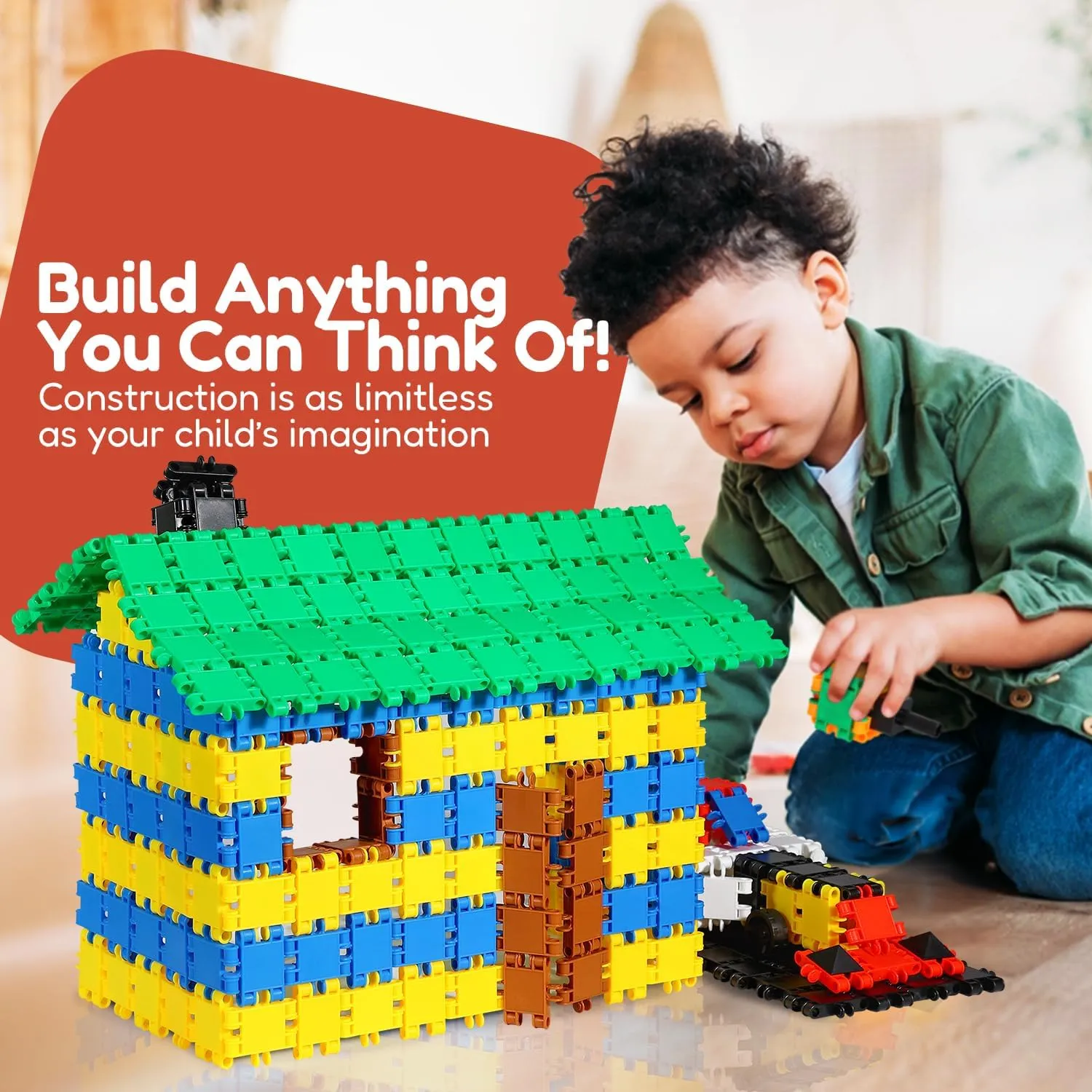 Beblox Building Blocks for Kids - 250-Piece Connecting Tiles Set - Interlocking Building Blocks for Kids, STEM Toys Kit, Fun & Educational Gifts for Boys & Girls, Preschool Learning Activities Ages 4 
