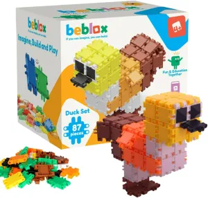 BEBLOX Building Blocks for Kids - Duck Set - 87-Piece Connecting Tiles - Interlocking Building Blocks for Kids, STEM Toys, Fun & Educational for Boys & Girls, Preschool Learning Activities Ages 4 