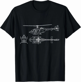 Bell 407 helicopter pilot or crew gift idea for aviation T-Shirt