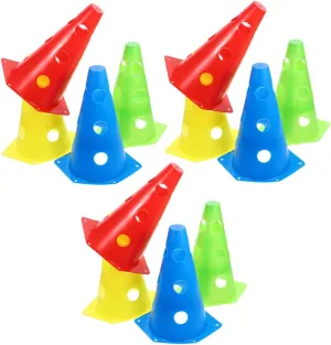 BESPORTBLE Hletic Cones for Soccer Training 12 Pack Orange Traffic Cones for Football Agility Drills
