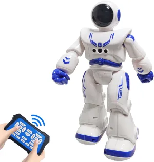 Best Gift for Kids,Intelligent Programmable RC Robot with Infrared Controller Toys,Dancing,Singing, Moonwalking and LED Eyes,Gesture Sensing Robot Kit for Childrens Entertainment (Blue)