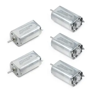 Bettomshin DC Motor 6V 23000RPM Micro Motor Electric Motor Round Shaft for RC Boat DIY Airplane Toys Model DIY Hobby, 5Pcs