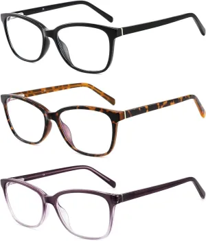 Bifocal Reading Glasses Women Blue Light Computer Readers Clear Top Cat Eye Frame Stylish Fashion Ladies Eyeglass