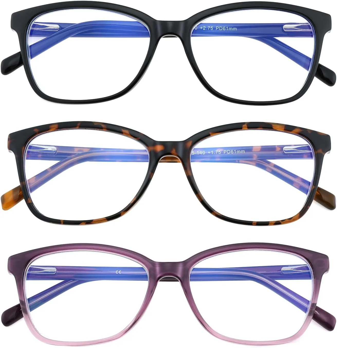 Bifocal Reading Glasses Women Blue Light Computer Readers Clear Top Cat Eye Frame Stylish Fashion Ladies Eyeglass