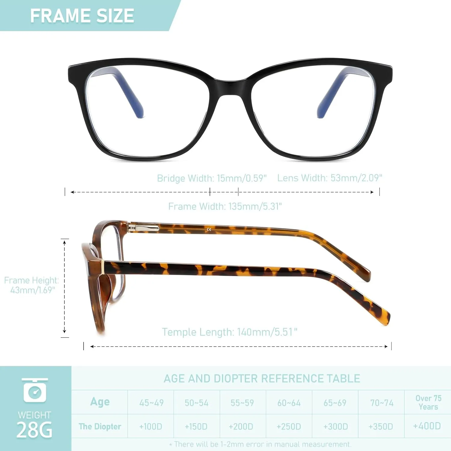 Bifocal Reading Glasses Women Blue Light Computer Readers Clear Top Cat Eye Frame Stylish Fashion Ladies Eyeglass