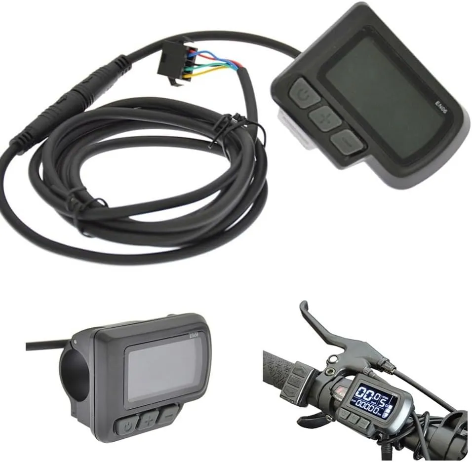 Bike Computer, Waterproof LCD Screen Bicycle Speedometer, EN06 Display Smart Electric Bicycle Scooter Brushless Controller Kit, 24V/36V/48V Control Panel for Electric Bike Show