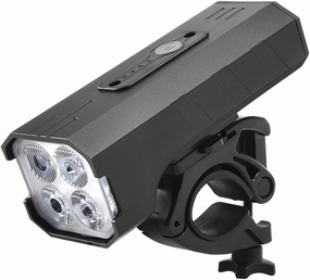 Bike Lights for Night Riding Bicycle Headlight T 6 Lamp Beads, 4LED High and Low Beam Adjustable Mountain Bike Lights, Outdoor Cycling Equipment, Waterproof 7 Lighting Modes