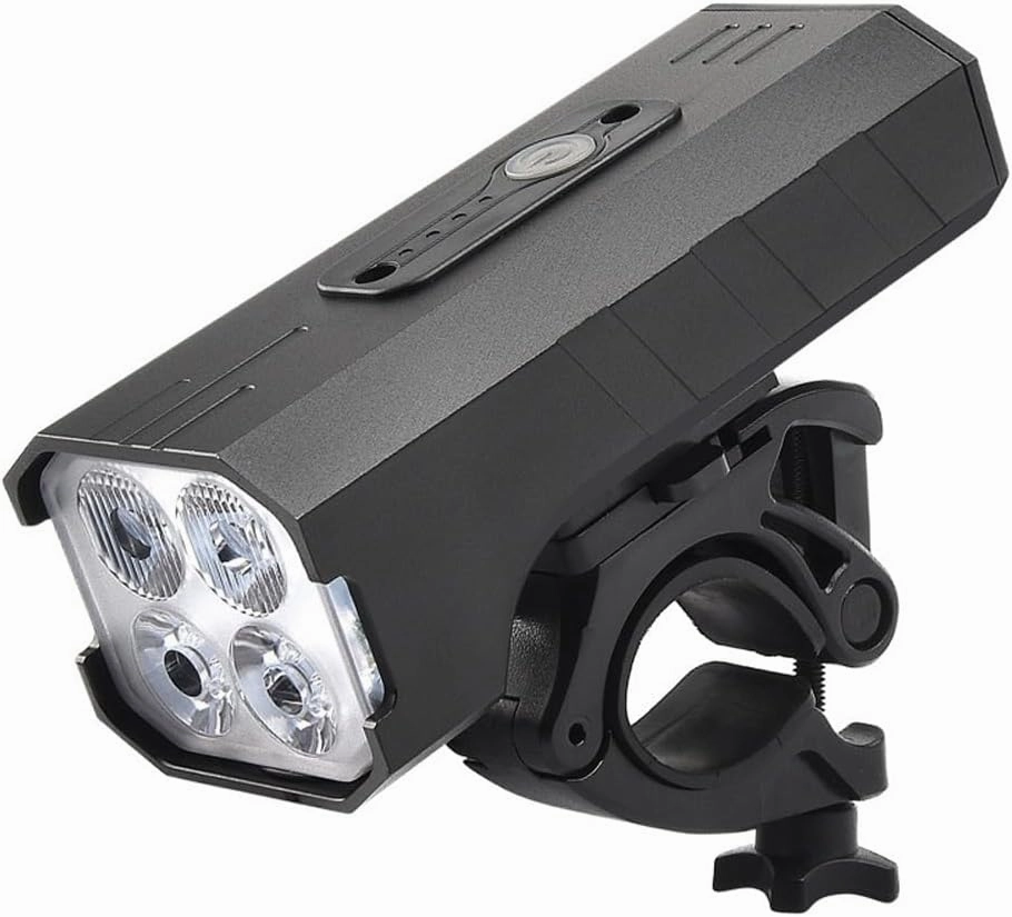 Bike Lights for Night Riding Bicycle Headlight T 6 Lamp Beads, 4LED High and Low Beam Adjustable Mountain Bike Lights, Outdoor Cycling Equipment, Waterproof 7 Lighting Modes