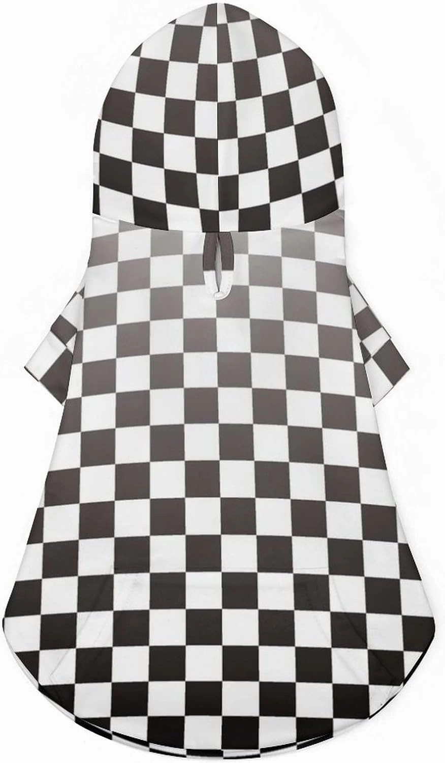 Black White Racing Checkered Flag Pet Clothes Fashion Pet Sweater Dog Shirt for Small Medium Dogs Puppy Pullover Hoodie XL