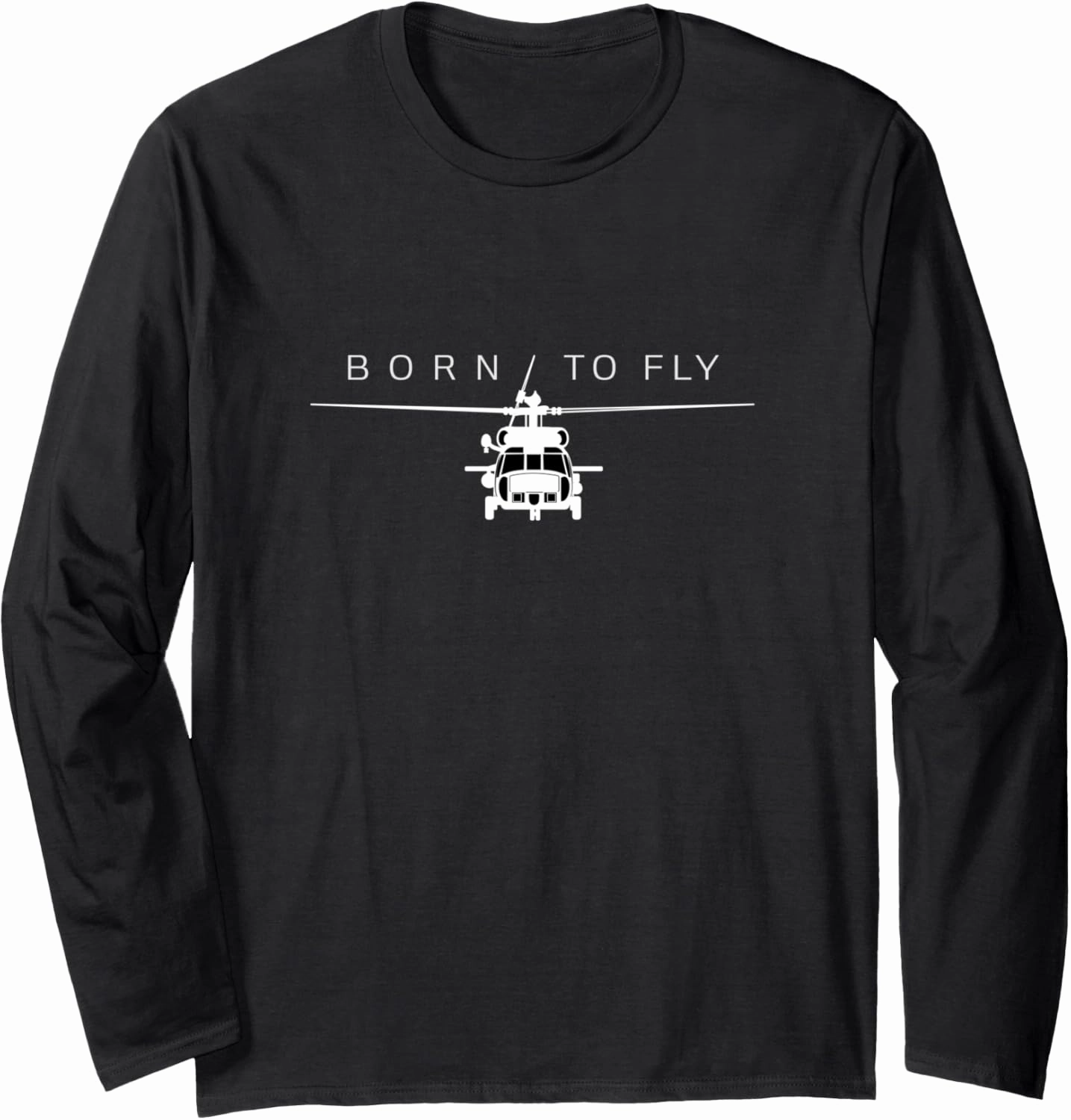 Blackhawk Military Aviation Apparel Helicopter Pilot Gift Long Sleeve T-Shirt