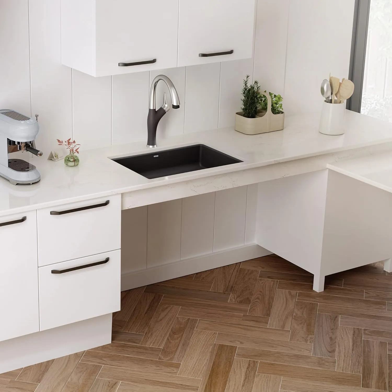 BLANCO, Cinder 442539 PRECIS SILGRANIT ADA-Compliant Undermount Kitchen Sink, 25" X 18"