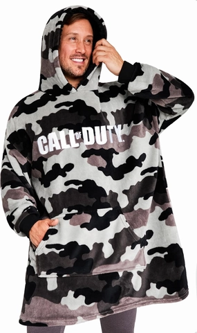 Blanket Hoodie for Men and Teenagers Cosy Oversized Fleece Hoodie One Size Sherpa Hood Gamer Gifts for Him