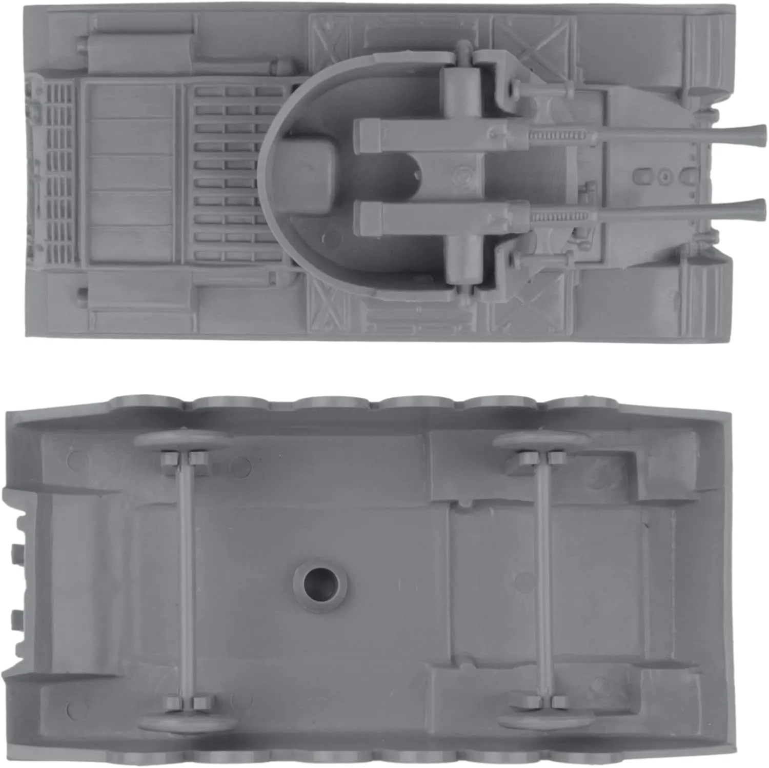 BMC Classic Payton Anti-Aircraft Tanks - 4pc Gray Plastic Army Men Vehicles