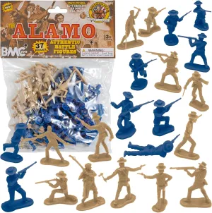 BMC The Alamo Plastic Army Men - Texas vs. Mexico 37pc Soldier Figures