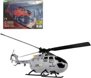 BO105 Armed RC Helicopter for Adults, 2.4G 4CH RC Military Helicopter with Altitude Hold & 6-Axis Gyro - RTF