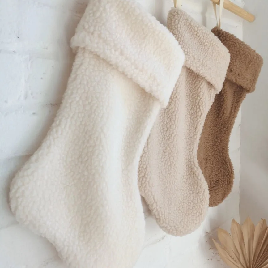 Boucle Stocking | White