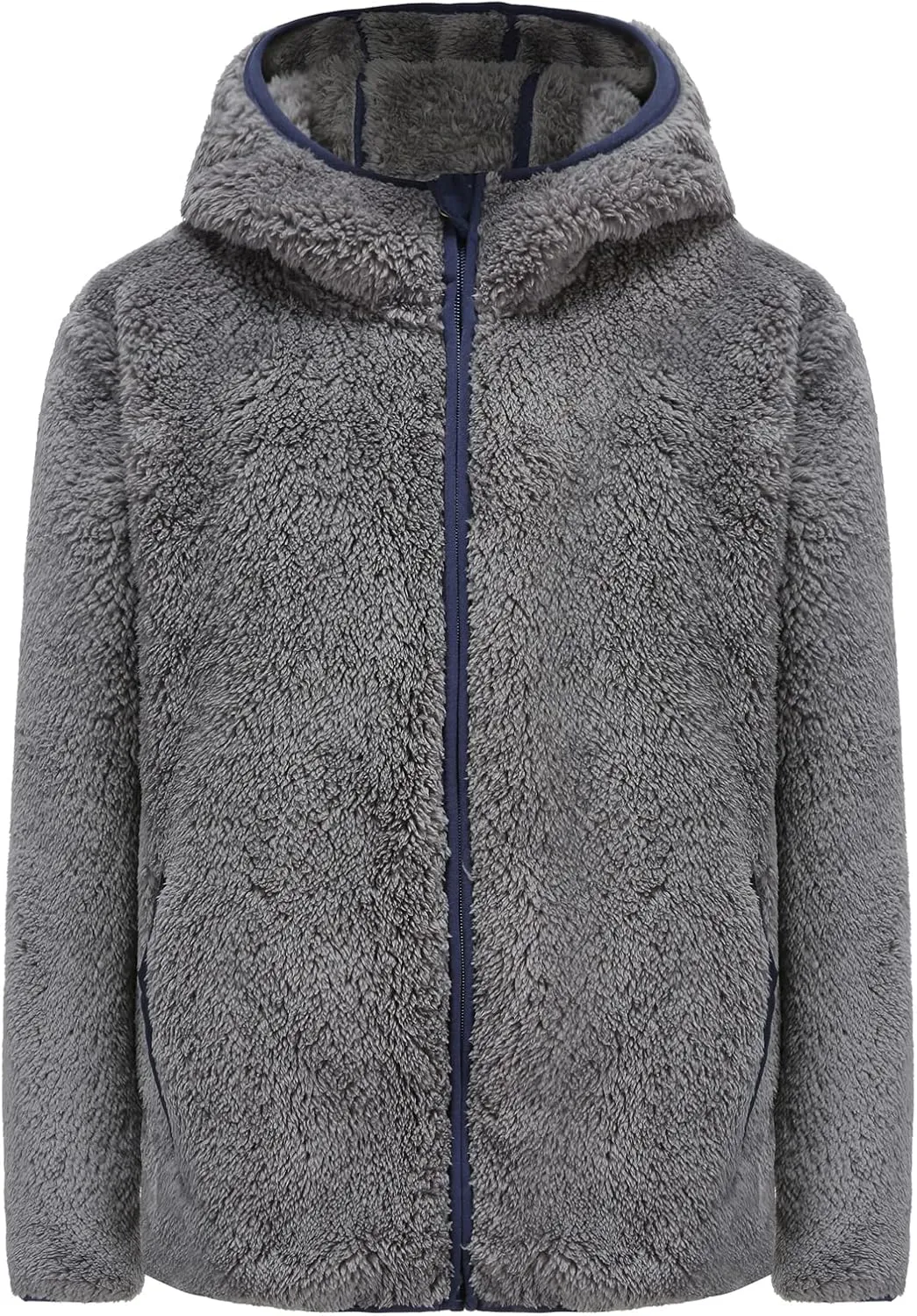 Boys Girls Soft Fleece Sherpa Full-zip Jacket