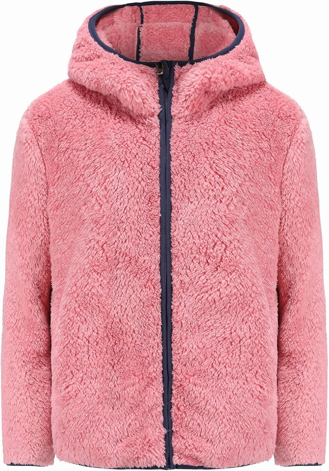 Boys Girls Soft Fleece Sherpa Full-zip Jacket