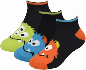 Boys Trainer Sockss - Socks AZ927 Monster 3 Pack 7-10