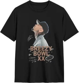 Breezy Xx 2025 Music Tour T-Shirts Unisexr Funnytrendy Cotton Tops Black