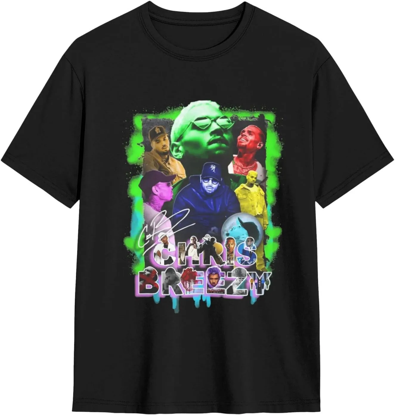 Breezy Xx 2025 Music Tour T-Shirts Unisexr Interestingtrendy Cotton Top Black