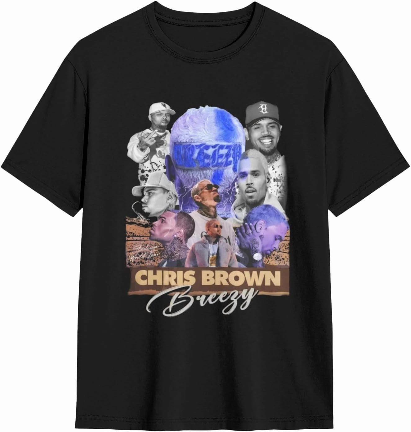 Breezy Xx 2025 Music Tour T-Shirts Unisexr Funnytrendy Cotton Tops Black