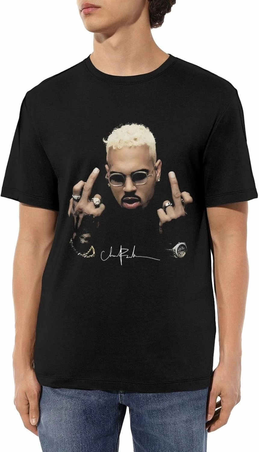 Breezy Xx 2025 Music Tour T-Shirts Unisexr Interestingtrendy Cotton Top Black