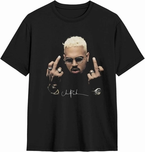 Breezy Xx 2025 Music Tour T-Shirts Unisexr Interestingtrendy Cotton Top Black