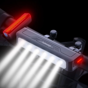 Bright Bike Lights for Night Riding 6 LEDs Bicycle Front Light Bicycle Headlight Rechargeable Waterproof Bike Lights