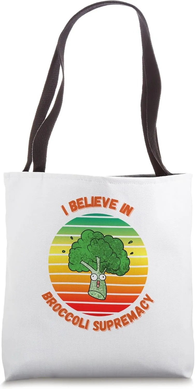 Broccoli Love T-Shirt for Vegetarians / Vegans Funny Tote Bag
